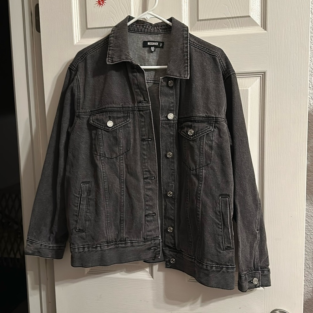 Womens Misguided grey denim jacket size 8